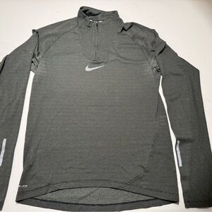 Nike Dri-FIT Running Top in Black and Gray